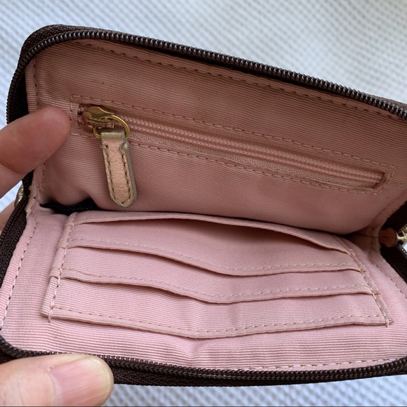 Coach Signature C Canvas Wristlet with Flower - Picture 12 of 13